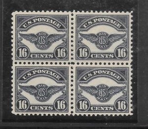 #C5 Air Mail 16¢ Block of 4, 2MNH-2H