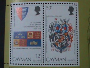 CAYMAN ISLANDS-1974-CENTENARY BIRTH OF SIR WINSTON CHURCHILL- MNH S/S VF