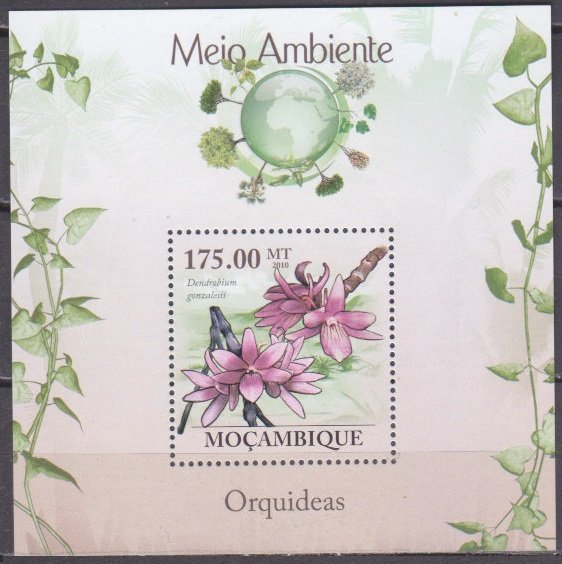 2010 Mozambique 3482/B290 Flowers 10,00 €