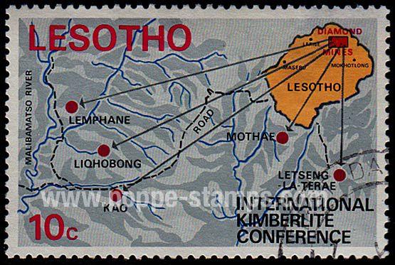 Lesotho, Sc , SG 246 Used, Hinged - 1973 10c.  - Maps, Di...
