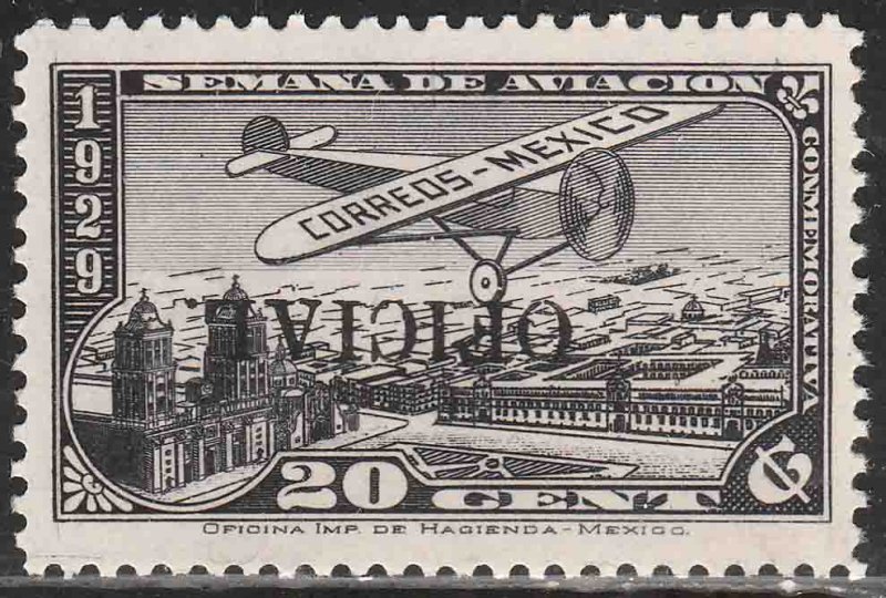 MEXICO CO11b, OFFICIAL AIR MAIL, INVERTED OVERPRINT. MINT, NH. F-VF.