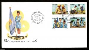 Ciskei 1985 Girl Guide movement Youth Year Flag Scouts Sc 77-80 FDC # 16103