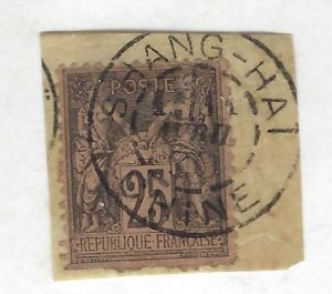 France SC#96 Used on Paper W/Shanghai Cancel SCV$70.00...Fill a Key Spot(s)!