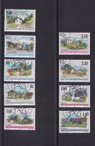 Liechtenstein   #1167-1175A  cancelled 2000-01  village views paintings