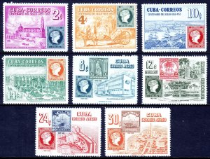 Cuba - Scott #539-542, C110-C113 - Stamps on stamps - MH - SCV $20.55