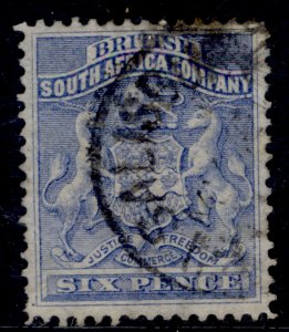 RHODESIA QV SG2, 6d ultramarine, FINE USED. Cat £26.