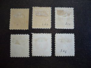 Stamps - Cuba - Scott# 308-310 - Mint Hinged and Used Set of 6 Stamps