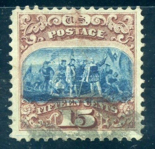 US SCOTT #118 USED-VF VIGNETTE SHIFT W/ PF CERT SCV $850+ (5/11/22 GP) 