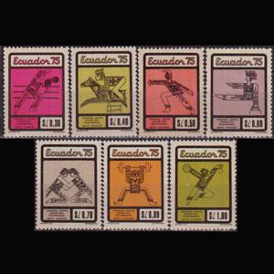 ECUADOR 1975 - Scott# 917-28 Games 30c-1s NH