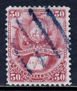 Bolivia - Scott #23 - Used - Pencil on reverse - SCV $30