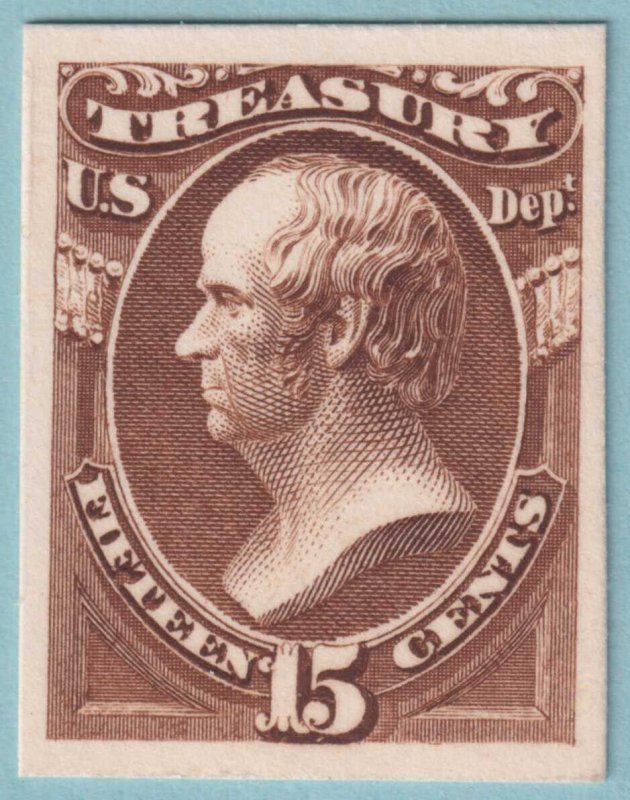 UNITED STATES O79P4 PLATE PROOF ON CARD - TREASURY DEPARTMENT - VMS