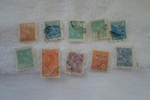 STAMPS FROM THE COUNTRY OF BRASIL ( 10 STAMPS ) ( 1B )