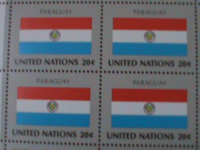 UNITED NATION-1984 SC#437-40- FLAGS SERIES-MNH SHEET-VF  WE SHIP TO WORLDWIDE