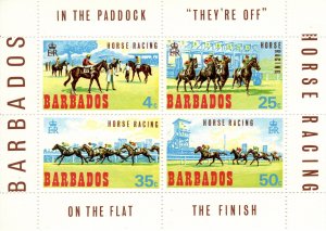 Barbados, 1969 Horse Racing, Miniature Sheet [Mint]