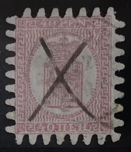 Finland #10  VF,  pen cancel,  excellent teeth!  (Facit #9-C3)