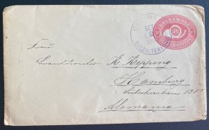 1894 Quezaltenago Guatemala Postal Stationery Cover To Hamburg Germany