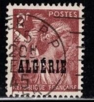 Algeria - #194 Iris Overprinted  - Used