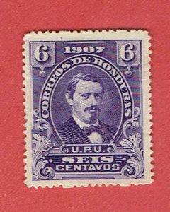 HONDURAS SCOTT#122 1907 6c PRESIDENT MEDINA -MH