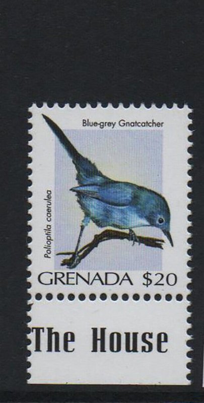 Grenada 2001 $20 Bird Blue Grey Gnatcatcher - high value defin MNH