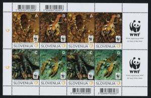 Slovenia 896 Sheet (MI907a) MNH Crayfish, Marine life, WWF