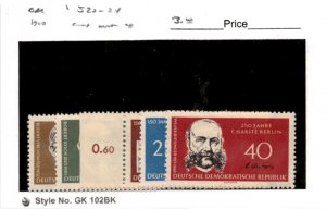 Germany - DDR, Postage Stamp, #520-524 Mint NH, 1960 Humboldt University (AE)