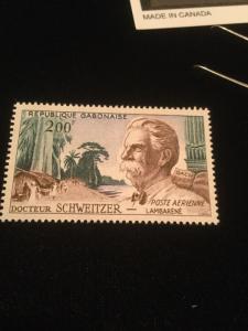 Gabon Airmail 200F Dr. Schweitzer Mint Never Hinged Stamp!