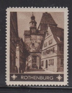 German Tourism Advertising Stamp - Cities, Towns & Landmarks - Rothenburg - MNH