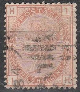 Great Britain #87 Plate 14 F-VF Used   CV $165.00  (A10805)