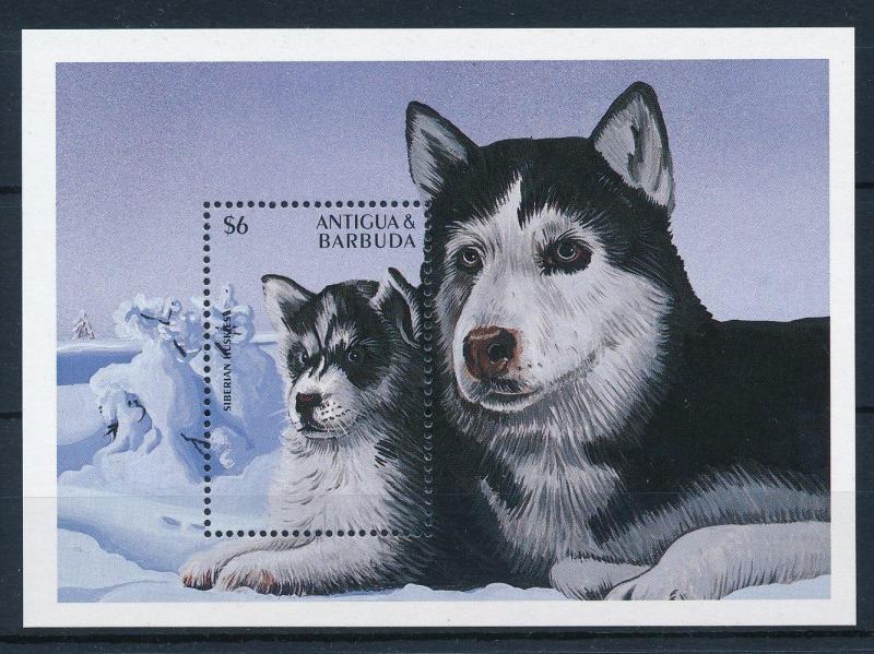 [32669] Antigua & Barbuda 1997 Animals Dogs Huskey MNH Sheet