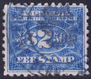 RK29 $2.50 Consular Service Fee Stamp (1925) Used