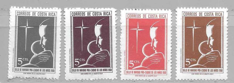 Costa Rica RA37-40 1968 Postal Tax NH