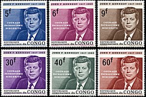 Congo DR 514-519, MNH, John F. Kennedy In Memoriam