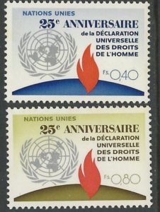 UN-Geneva # 35-36 Human Rights (2)  Mint NH