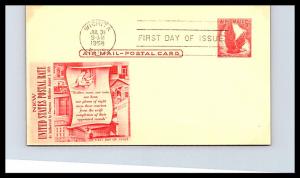 #UXC2 - Eagle In Flight Air Mail Post Card - Fleetwood Cachet 18EV