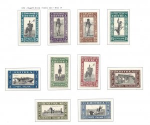 1930 ERITREA, n. 155/164  10 values  MNH/**