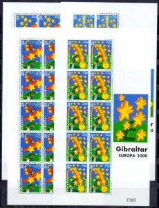 Gibraltar 2000 - EUROPA CEPT,  Mi 905-908 MNH S/S, joint edition