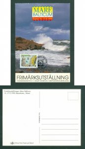 Aland. Postcard 1995. Mare Balticum Stamp Exhibition. 4.30 Mk. Scott # 119.