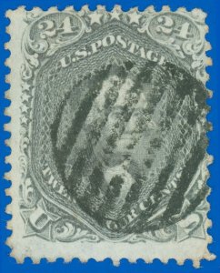 USA Scott #78a, Used-Fine, Grayish-Lilac, Circular Grid Cancel! SCV $425.00!