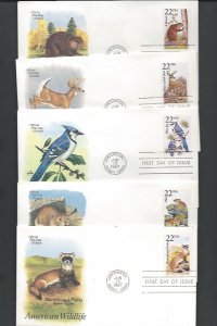 2286-2335 North American Wildlife  set of   50  First Day Covers