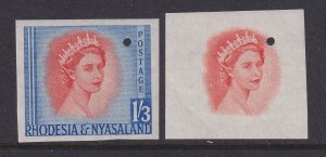 Rhodesia & Nyasaland, Scott 150 (SG 10), Imperf Plate Proofs