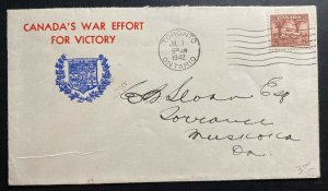 1945 Victory VT USA Patriotic Cover To Camp Roberts CA Heroes Of The Army