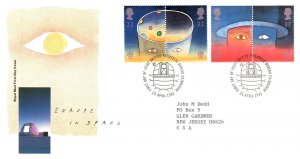FIRST DAY COVER GREAT BRITAIN EUROPE IN SPACE SET OF 4 VALUES 1991