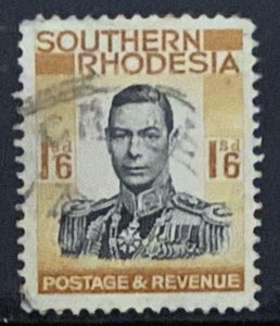 SOUTHERN RHODESIA 1937 1/6 SG49 FINE USED