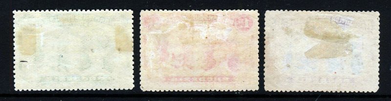 RHODESIA KG V 1910-13 Double Head Perf. 14 Group SG 119, SG 125 & SG 148 MINT