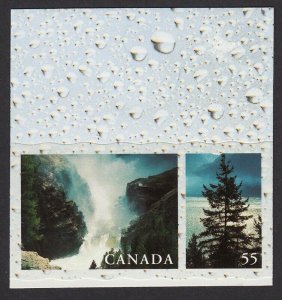 HELMCKEN FALLS = WATERFALL = British Columbia = cut BK stamp Canada 2000 #1854a