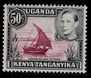 KENYA UGANDA TANGANYIKA GVI SG144e, 50c reddish purple & black NH MINT. Cat £15.