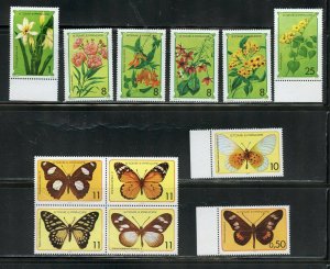 ST. THOMAS E PRINCIPE SCOTT #501/06 INSECTS & FLOWERS SET MINT NH PER 10 SETS