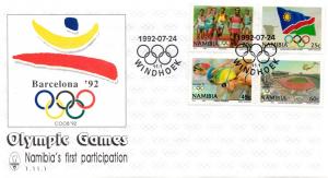 Namibia - 1992 Olympic Games FDC SG 597-600