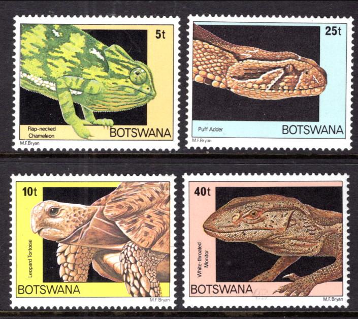 Botswana 243-246 Reptiles MNH VF