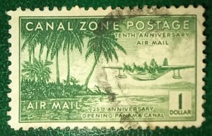 CANAL ZONE 1939 $1 Airmail US Possessions Dollar Used